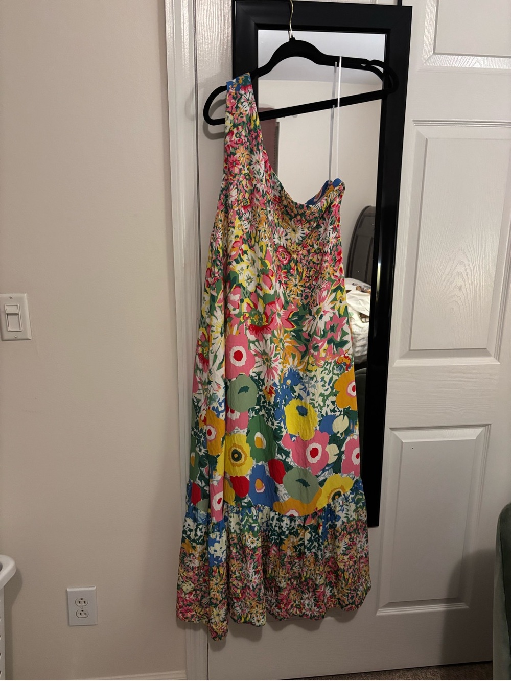 Anthropologie Floral-Trim Blouse in Pink, Green, Yellow